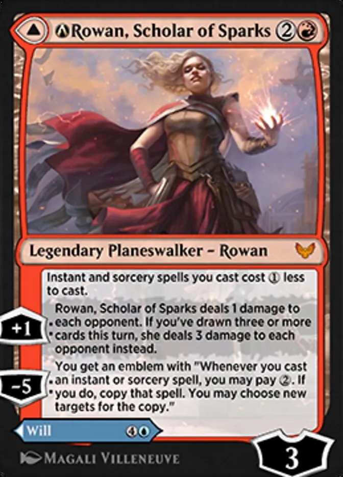 A-Rowan, Scholar of Sparks // A-Will, Scholar of Frost Front Face