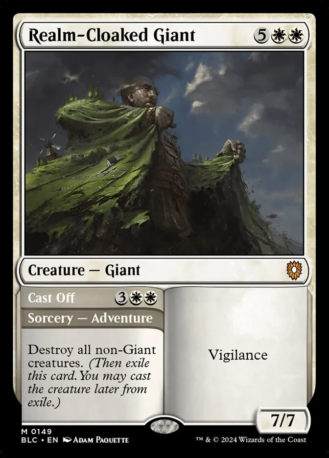 Realm-Cloaked Giant // Cast Off Front Face