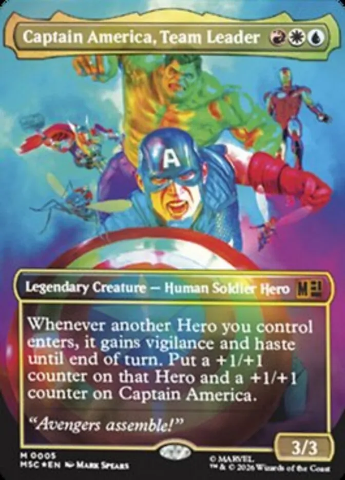 Captain America, Team Leader Front Face