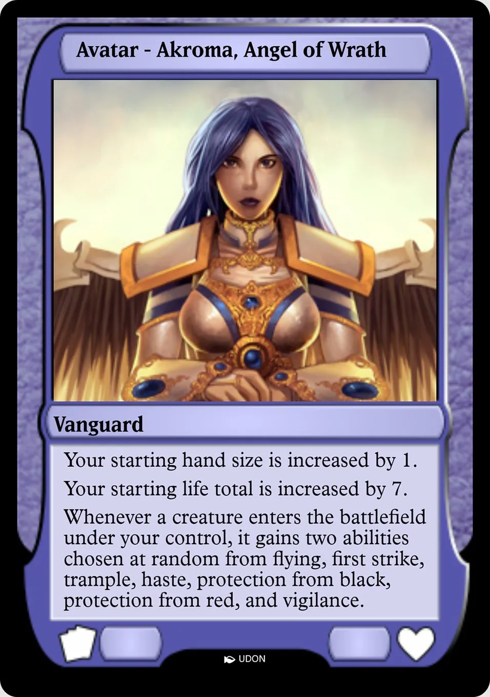 Akroma, Angel of Wrath Avatar Front Face