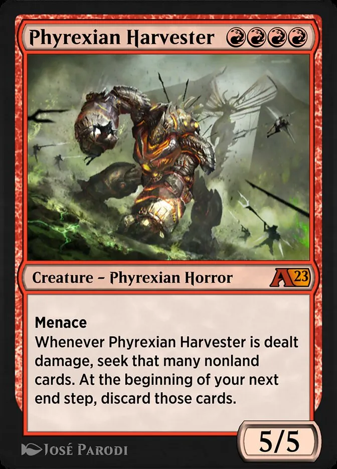 Phyrexian Harvester Front Face