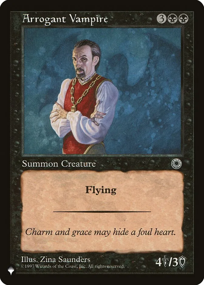 Arrogant Vampire Front Face
