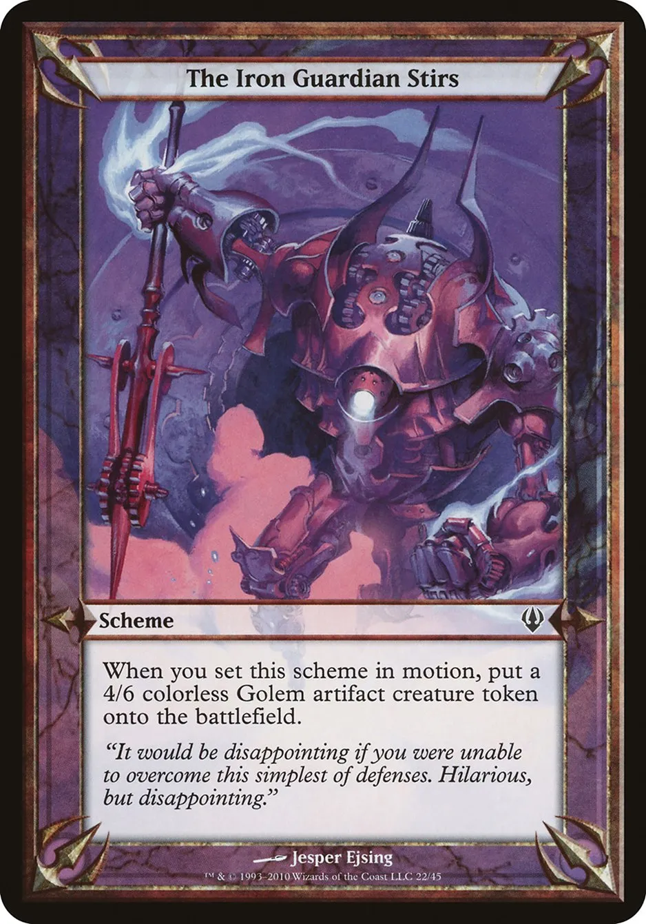 The Iron Guardian Stirs Front Face