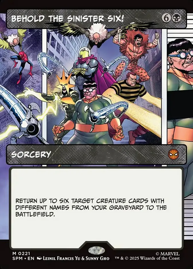Behold the Sinister Six! Front Face