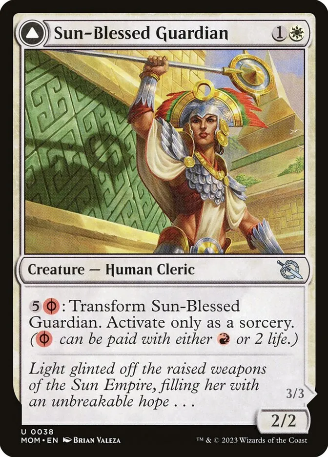 Sun-Blessed Guardian // Furnace-Blessed Conqueror Front Face