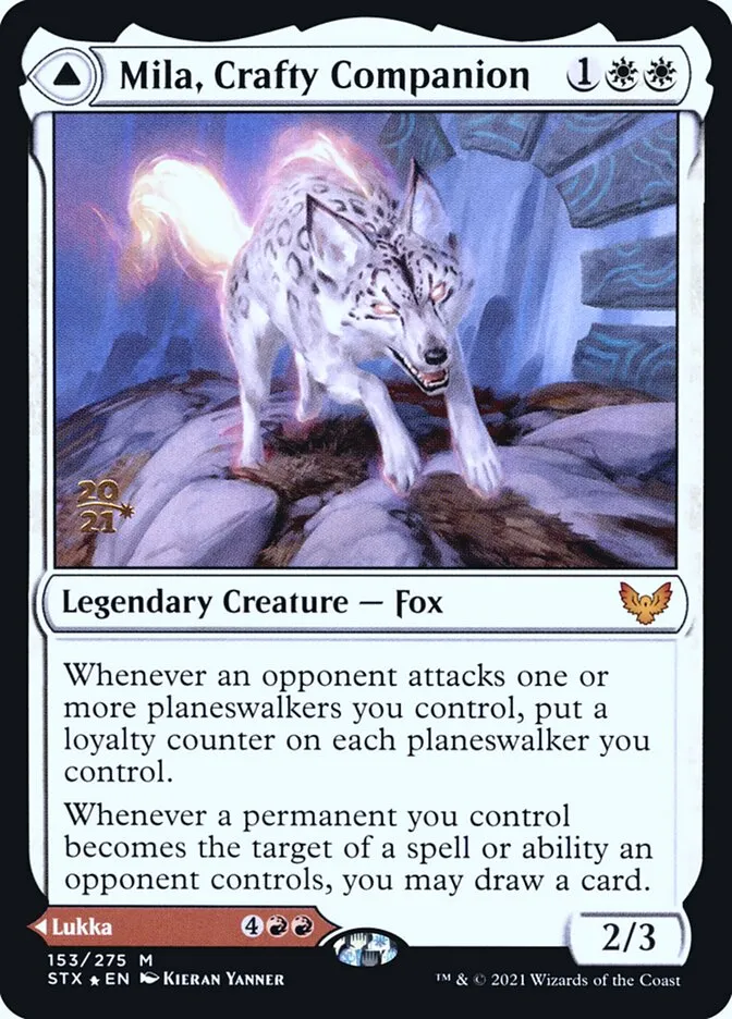 Mila, Crafty Companion // Lukka, Wayward Bonder Front Face