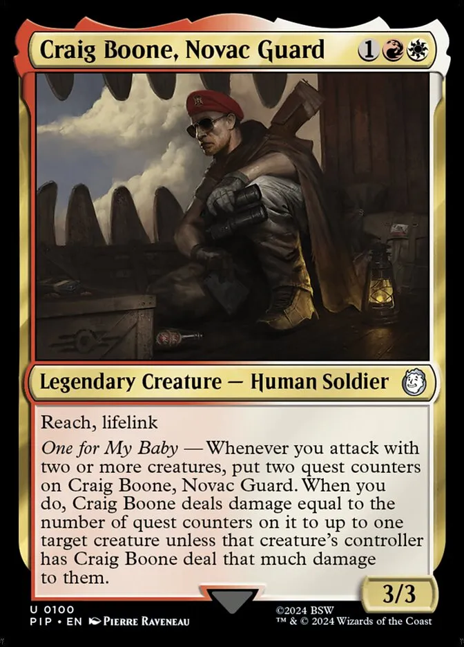 Craig Boone, Novac Guard Front Face
