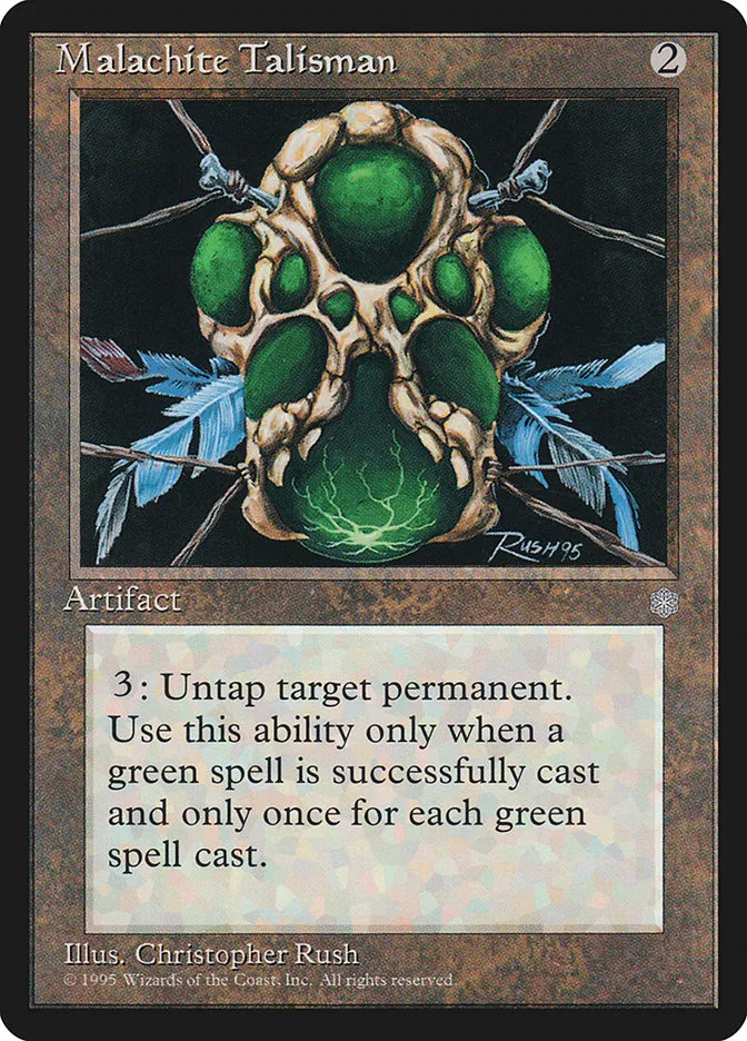 Malachite Talisman Front Face