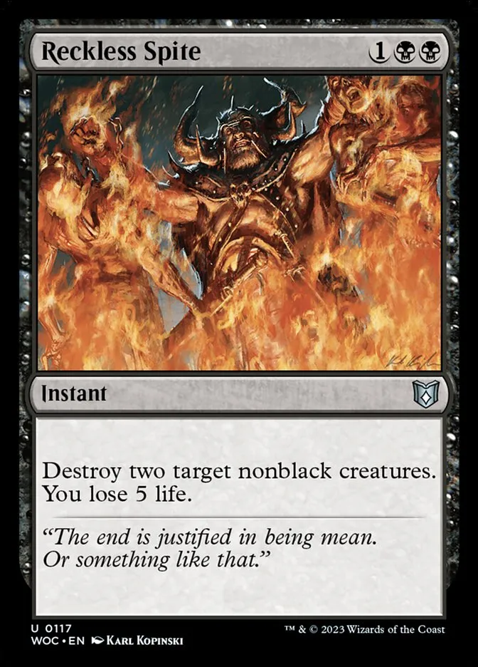Reckless Spite Front Face