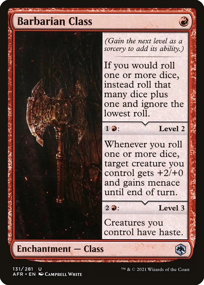 Barbarian Class Front Face