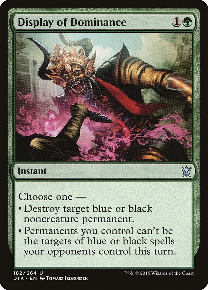Display of Dominance Front Face