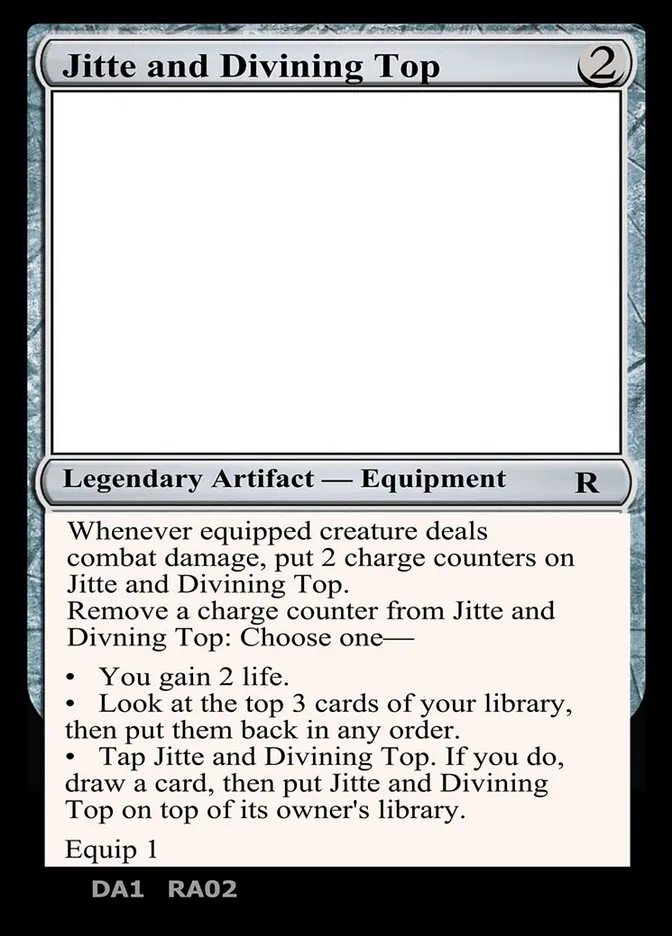 Jitte and Divining Top Front Face
