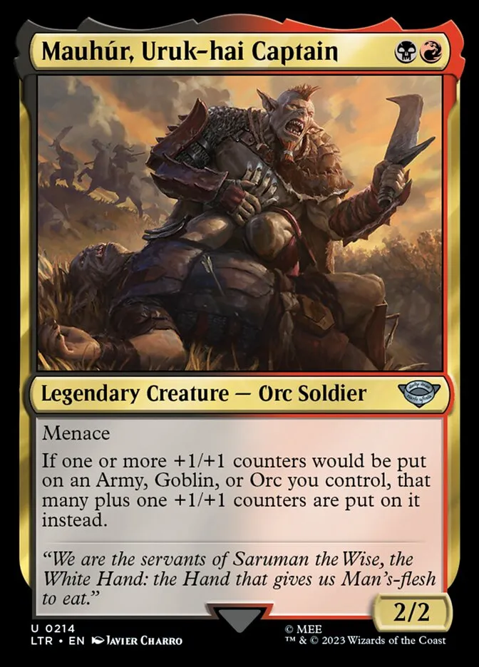 Mauhúr, Uruk-hai Captain Front Face