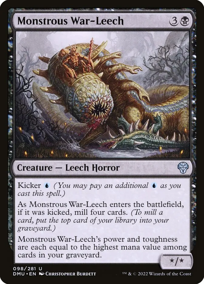 Monstrous War-Leech Front Face