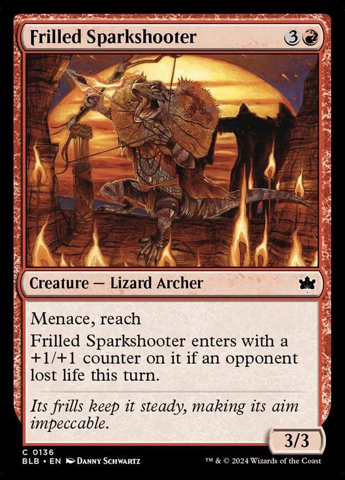 Frilled Sparkshooter Front Face