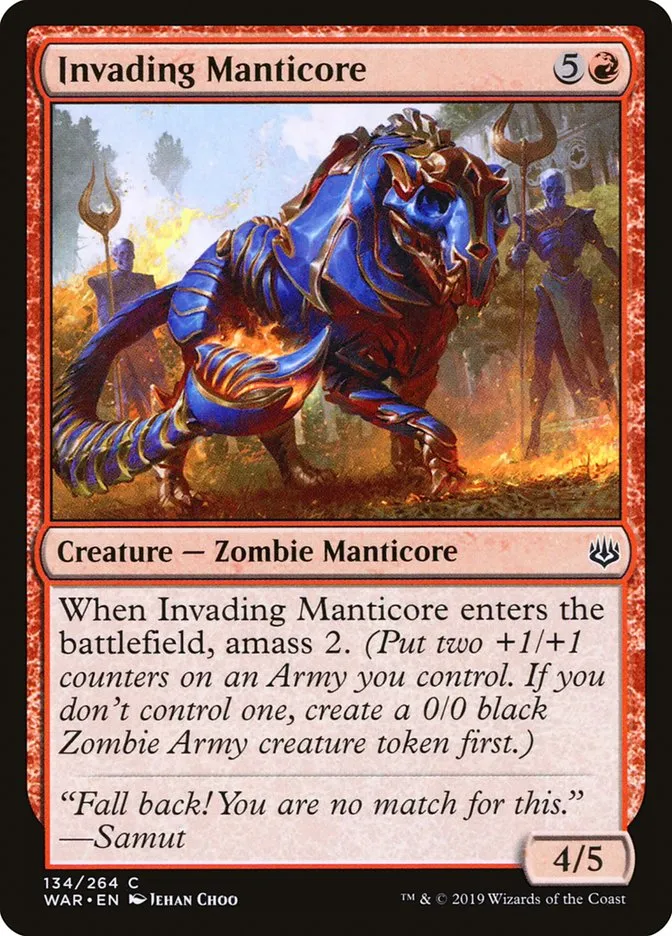 Invading Manticore Front Face