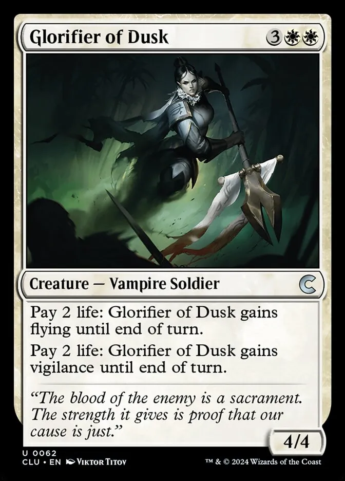 Glorifier of Dusk Front Face