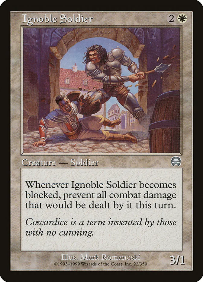 Ignoble Soldier Front Face