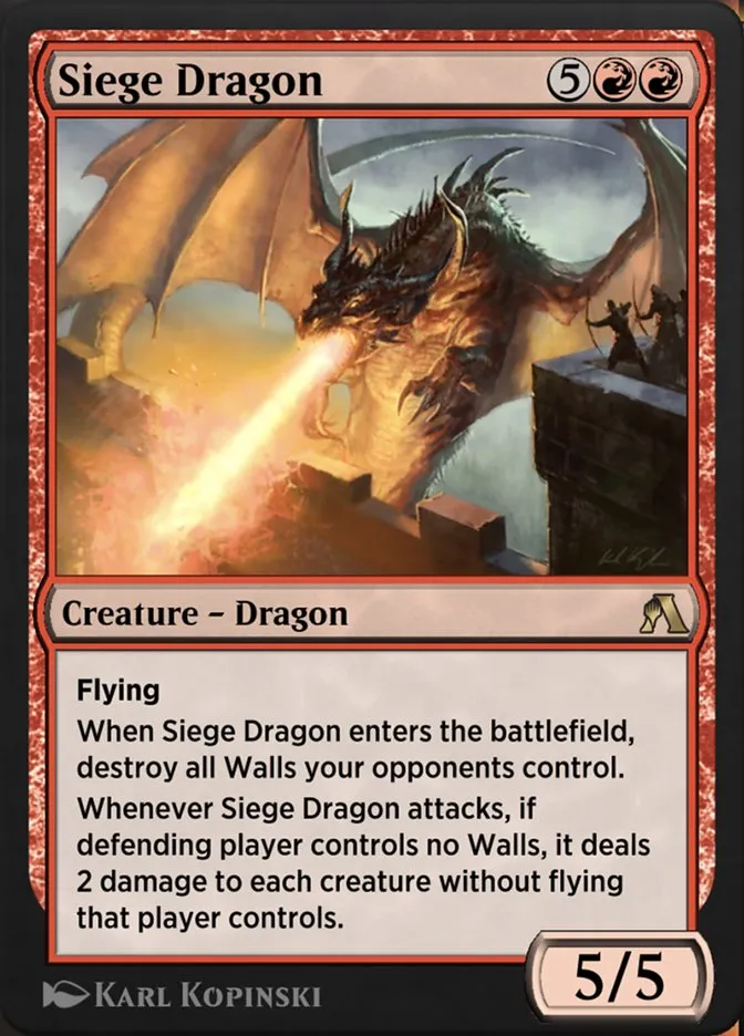 Siege Dragon Front Face