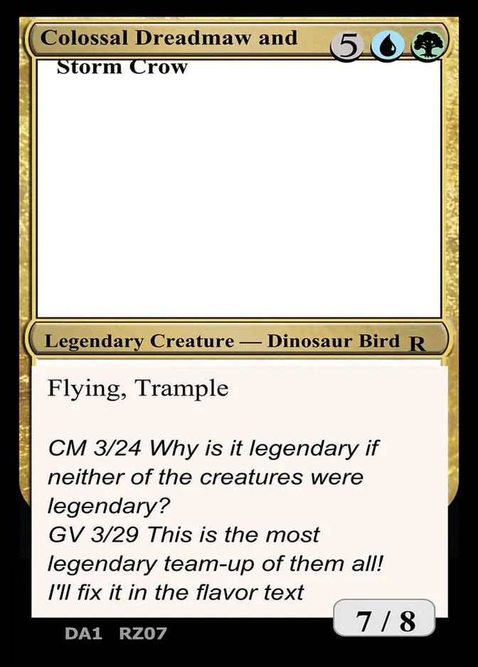 Colossal Dreadmaw and Storm Crow Front Face