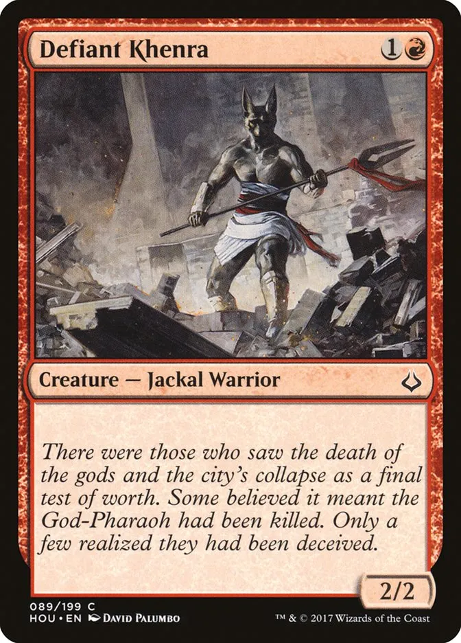 Defiant Khenra Front Face