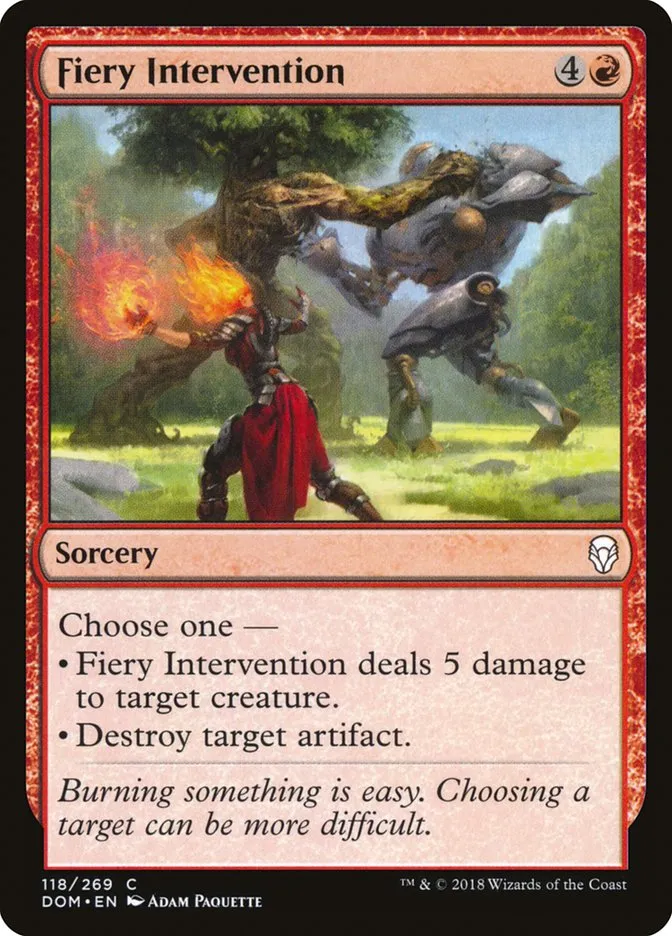 Fiery Intervention Front Face