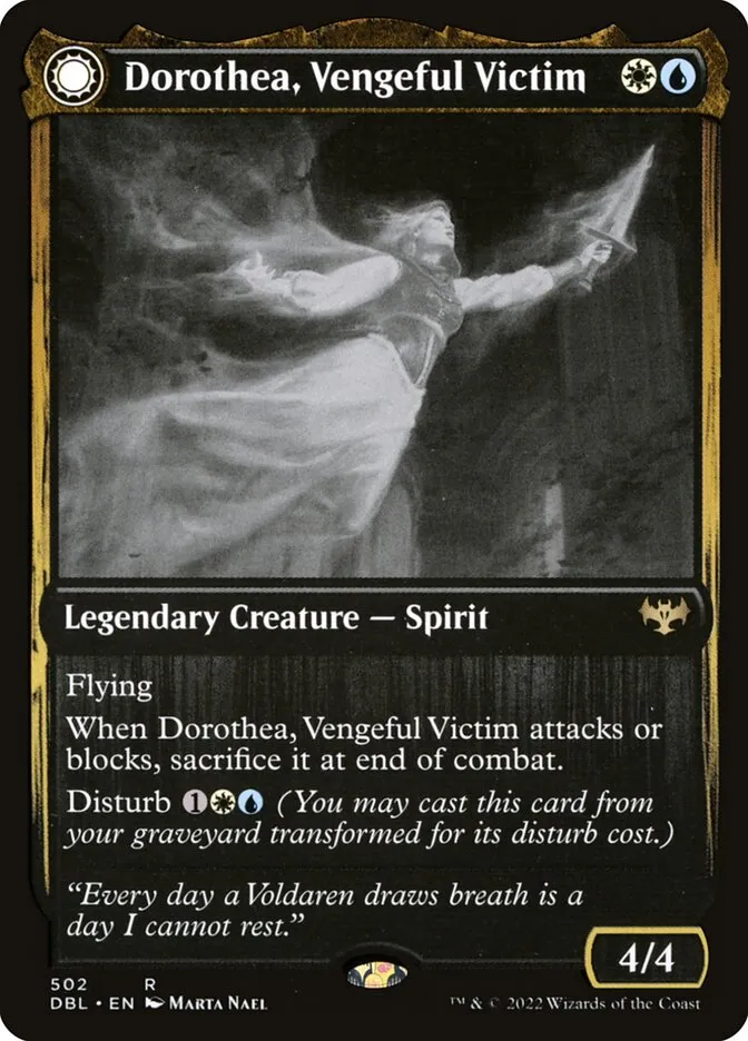 Dorothea, Vengeful Victim // Dorothea's Retribution Front Face