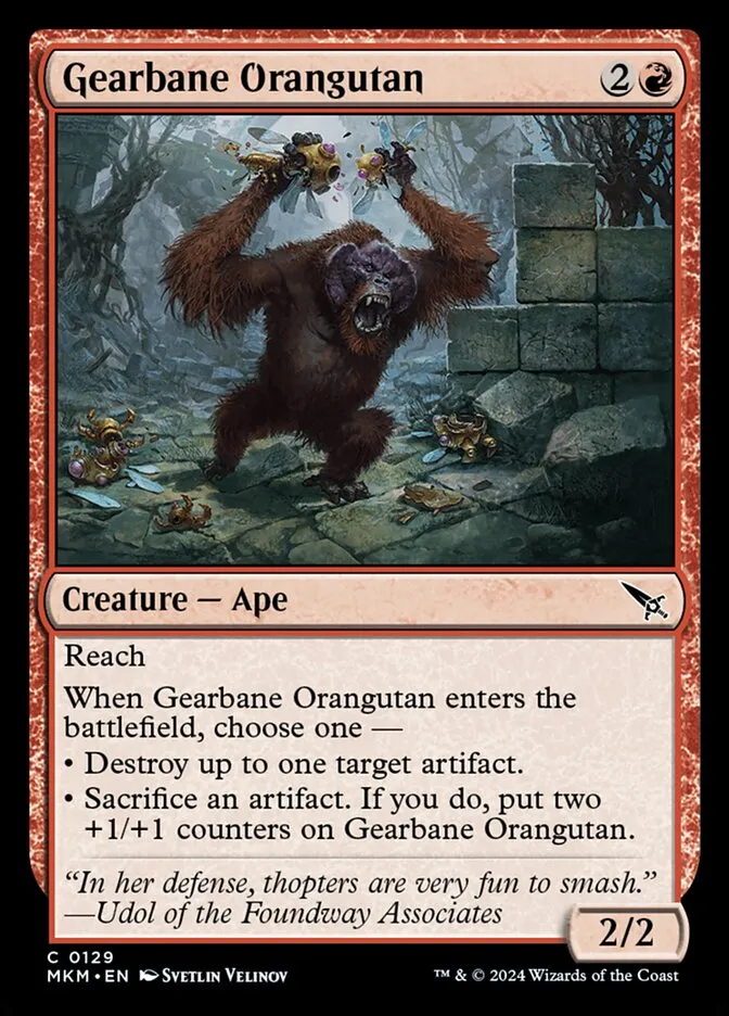 Gearbane Orangutan Front Face
