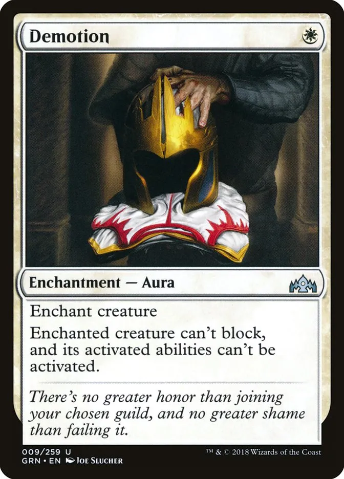 Demotion Front Face