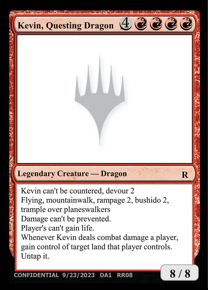 Kevin, Questing Dragon Front Face