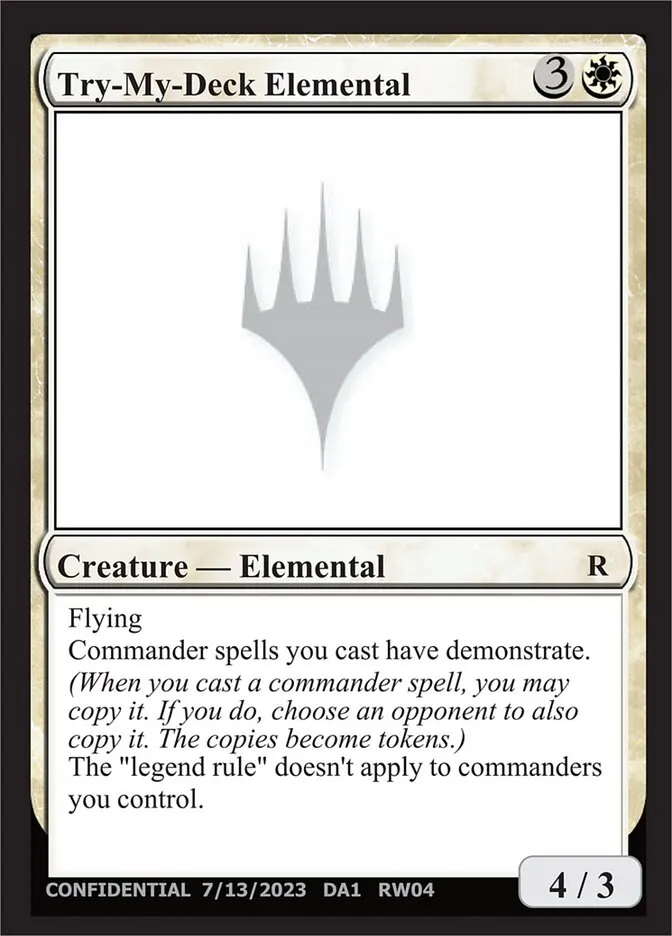 Try-My-Deck Elemental Front Face