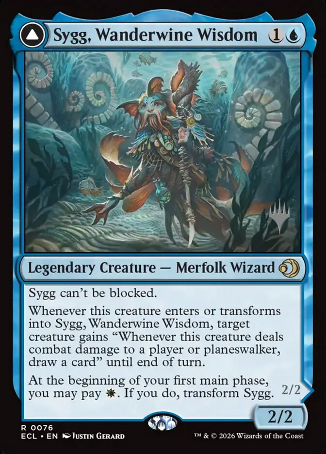 Sygg, Wanderwine Wisdom // Sygg, Wanderbrine Shield Front Face