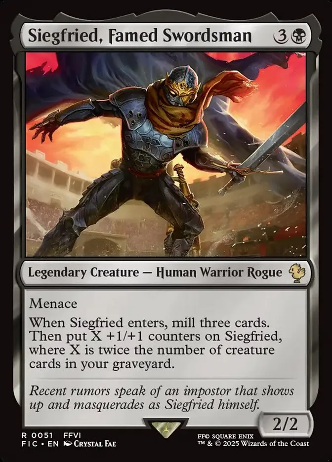 Siegfried, Famed Swordsman Front Face