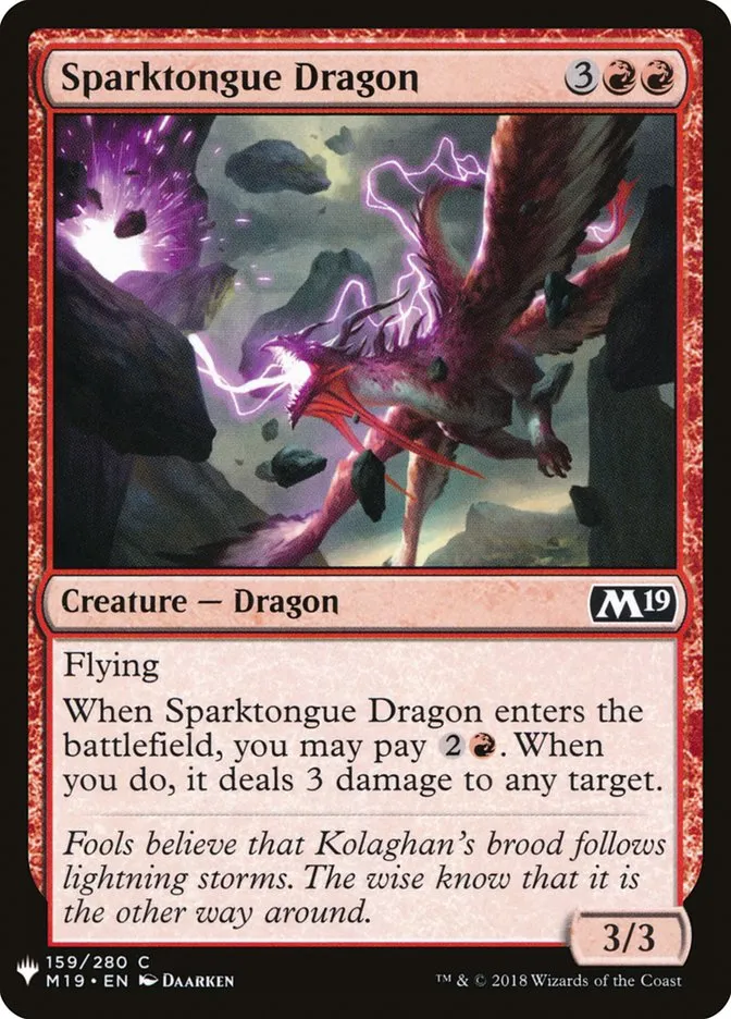 Sparktongue Dragon Front Face