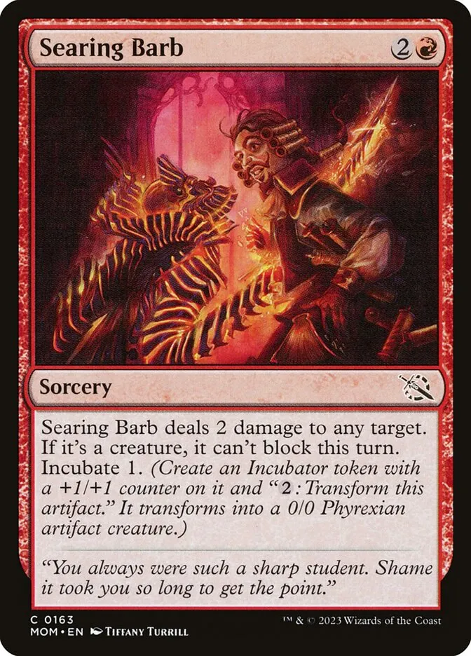 Searing Barb Front Face