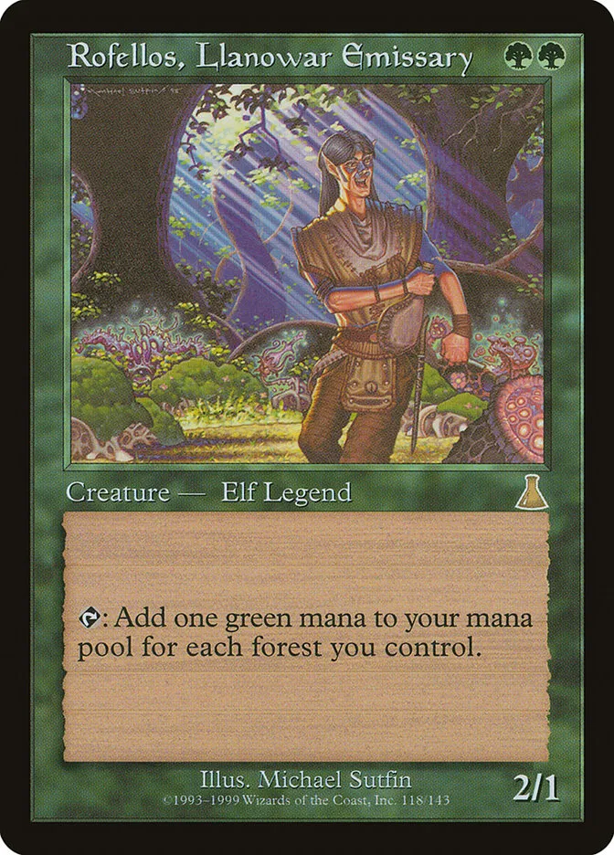 Rofellos, Llanowar Emissary Front Face