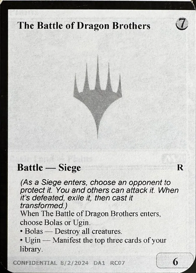 The Battle of Dragon Brothers // Fate Reforged Front Face