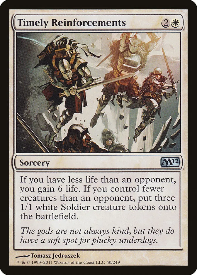 Timely Reinforcements Front Face