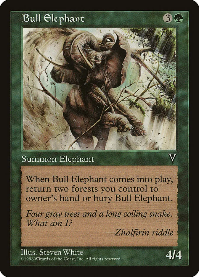 Bull Elephant Front Face