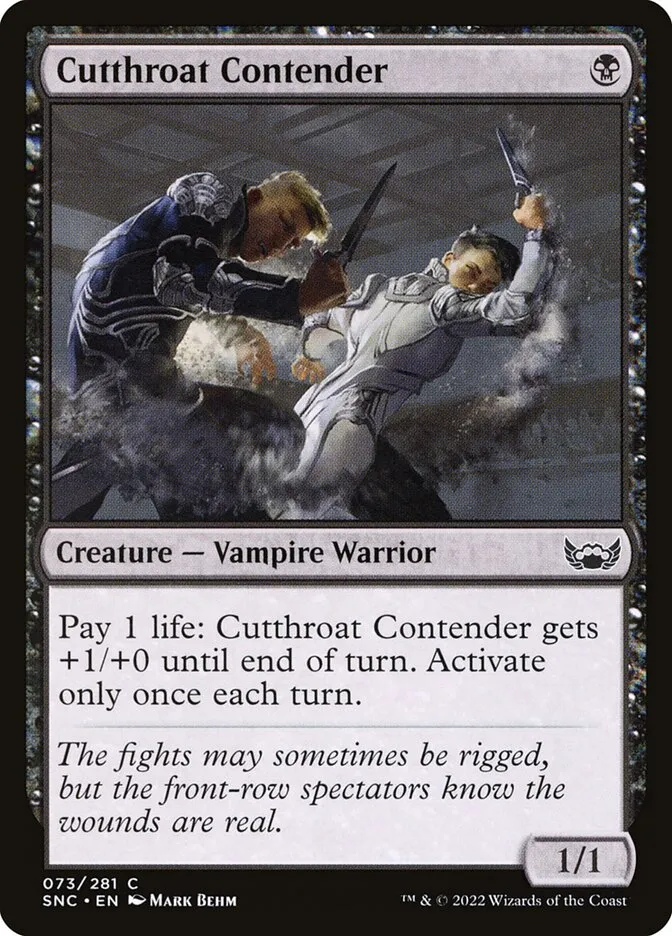 Cutthroat Contender Front Face