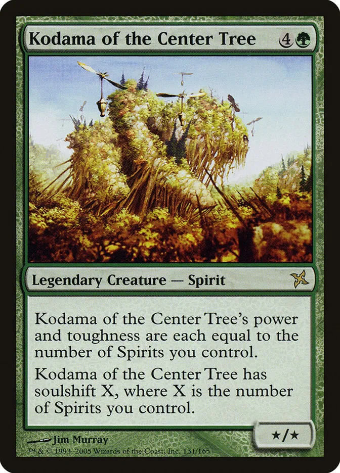 Kodama of the Center Tree Front Face