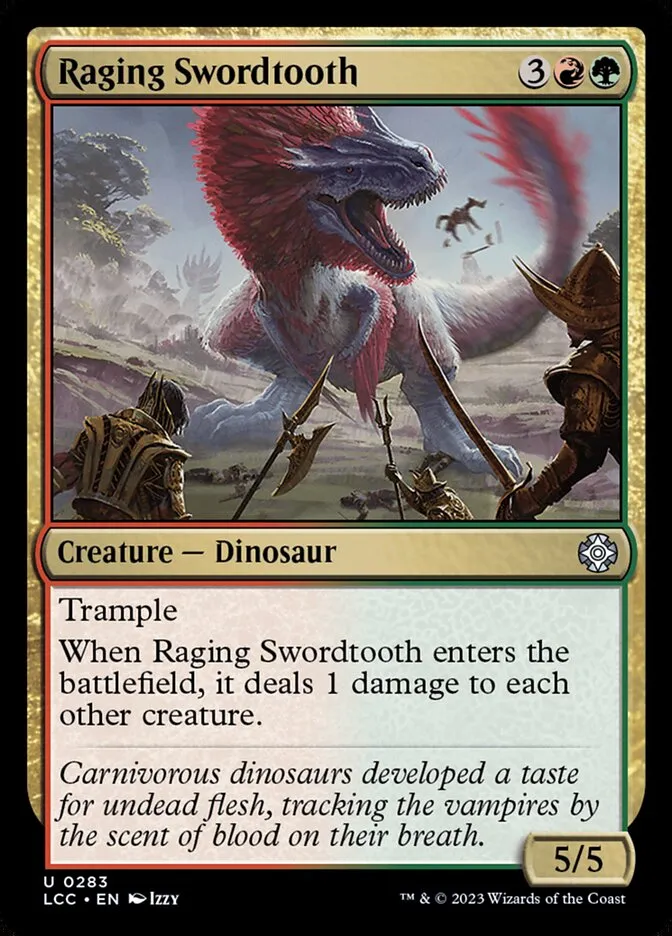 Raging Swordtooth Front Face