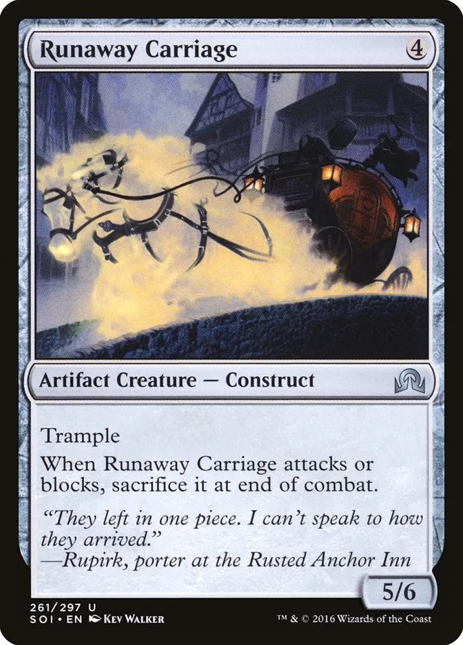 Runaway Carriage Front Face