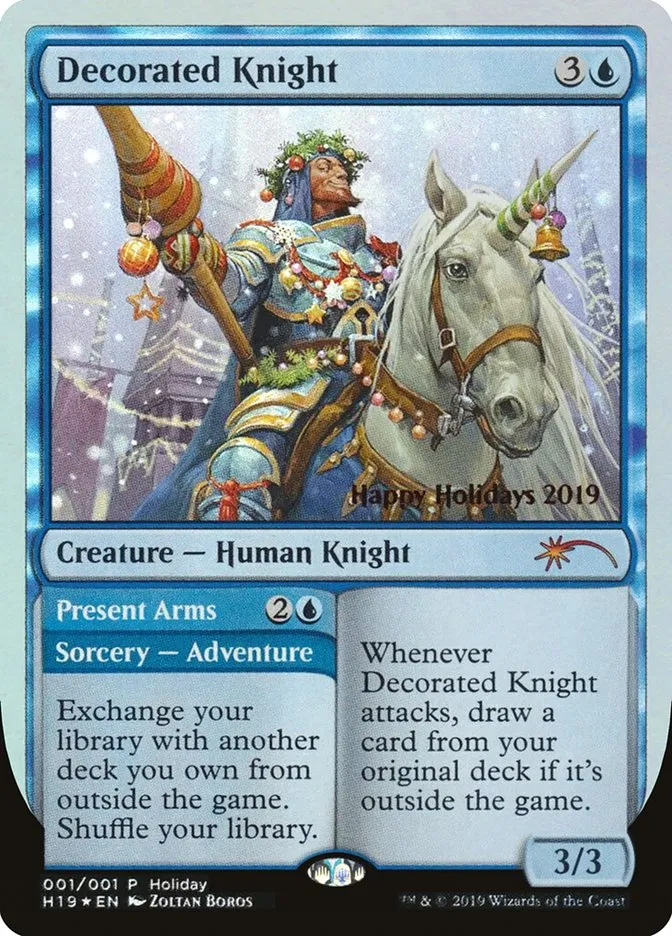 Decorated Knight // Present Arms Front Face