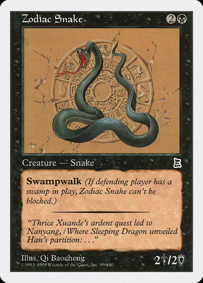 Zodiac Snake Front Face