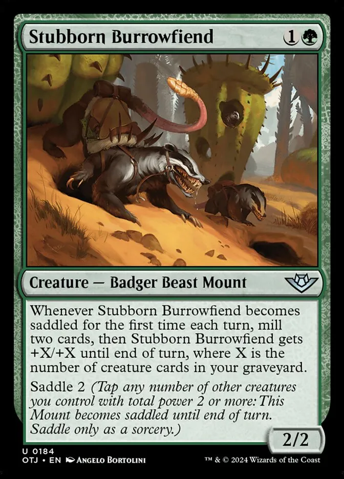 Stubborn Burrowfiend Front Face