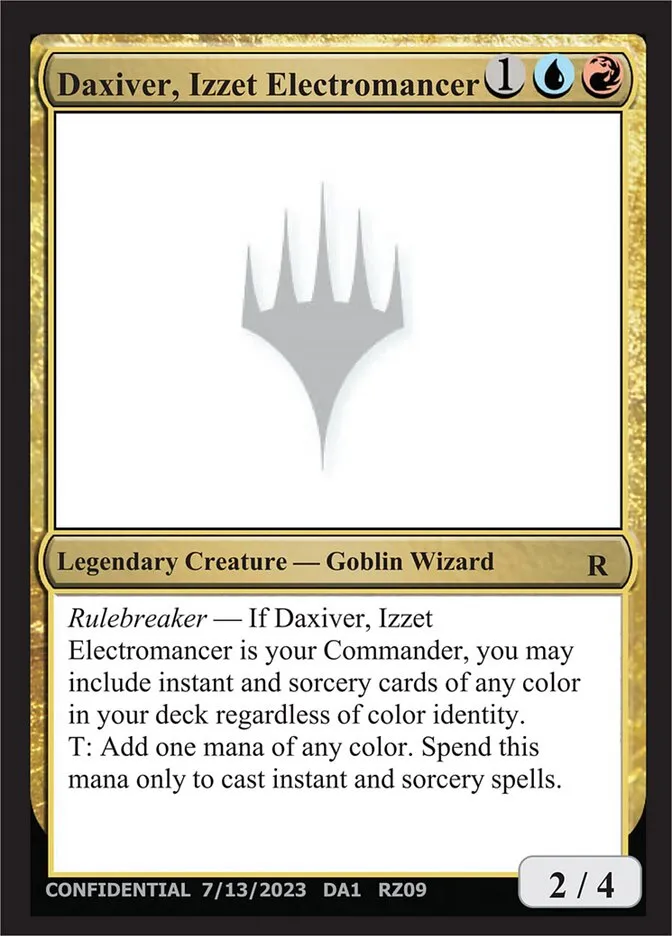Daxiver, Izzet Electromancer Front Face