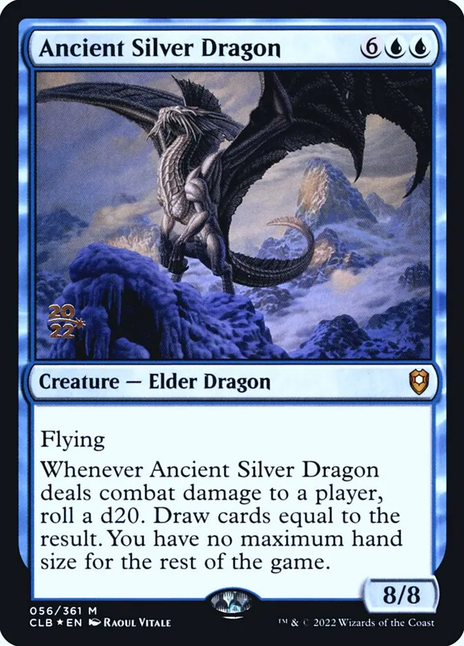 Ancient Silver Dragon Front Face