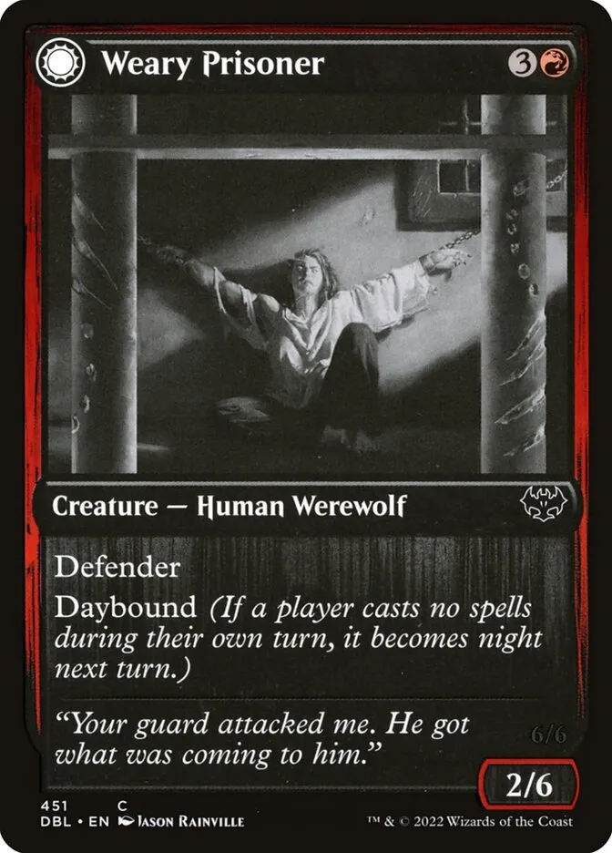 Weary Prisoner // Wrathful Jailbreaker Front Face