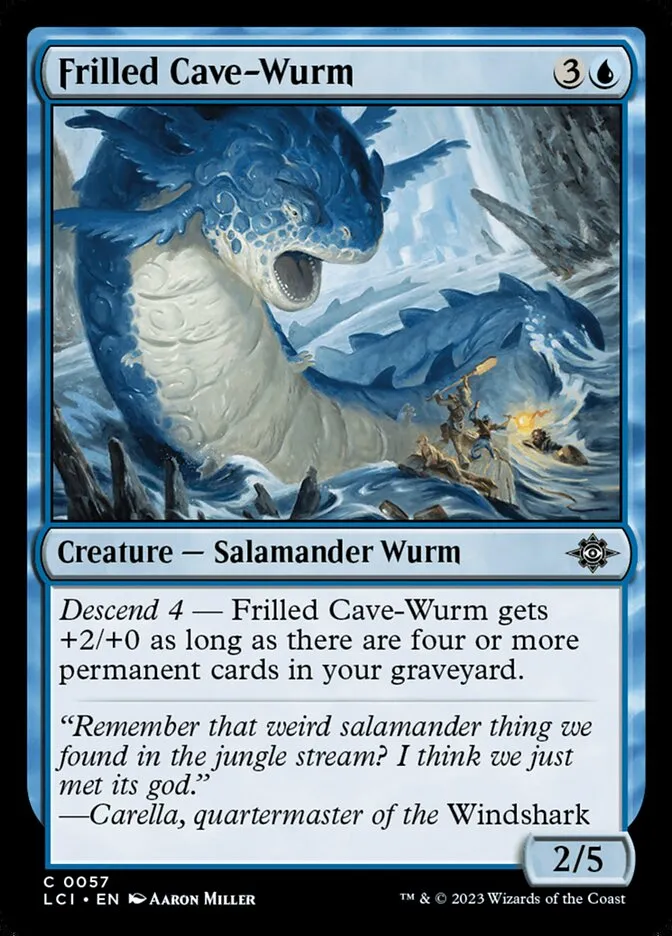 Frilled Cave-Wurm Front Face